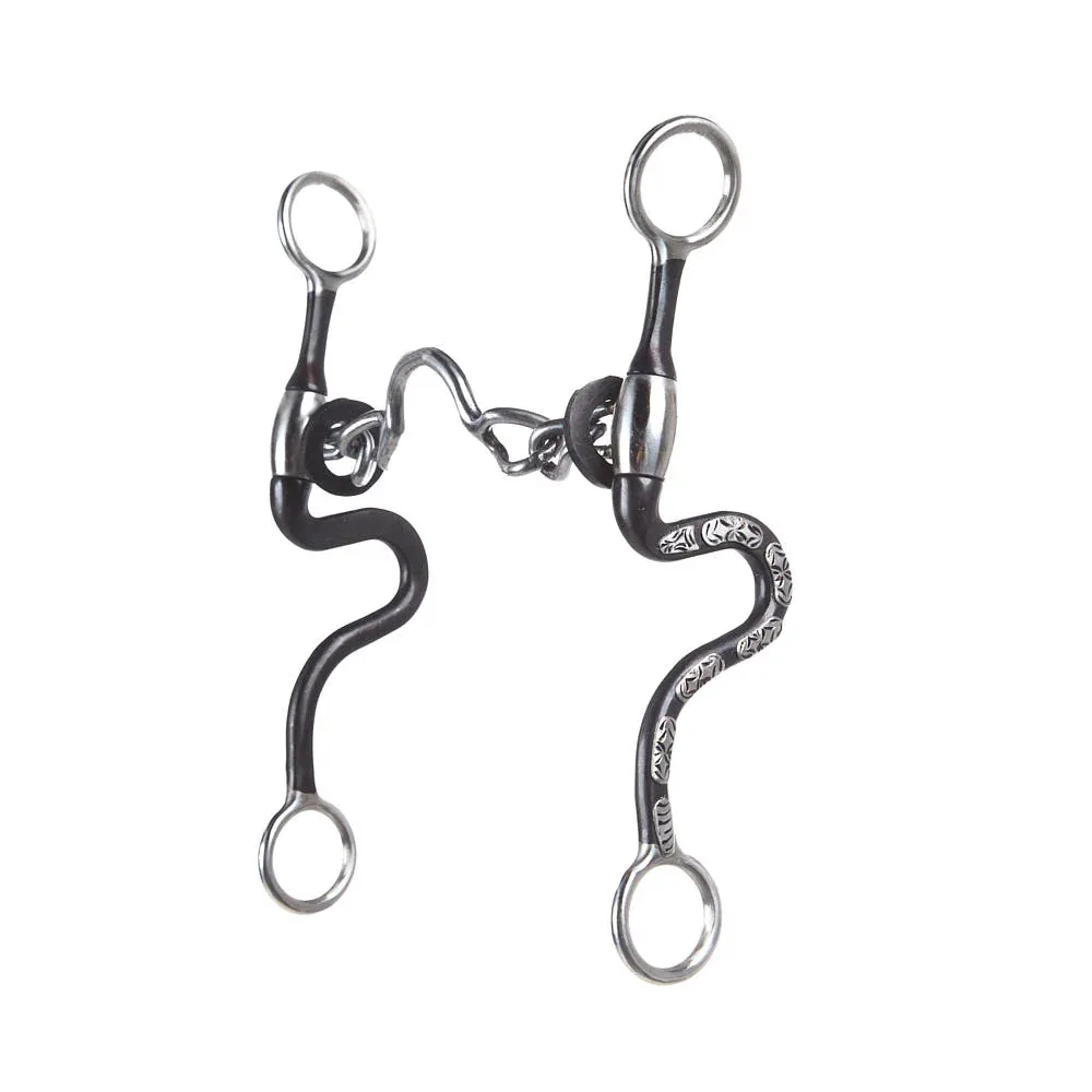 Cowboy Tack Diamond Back S Shank Ported Chain Bit