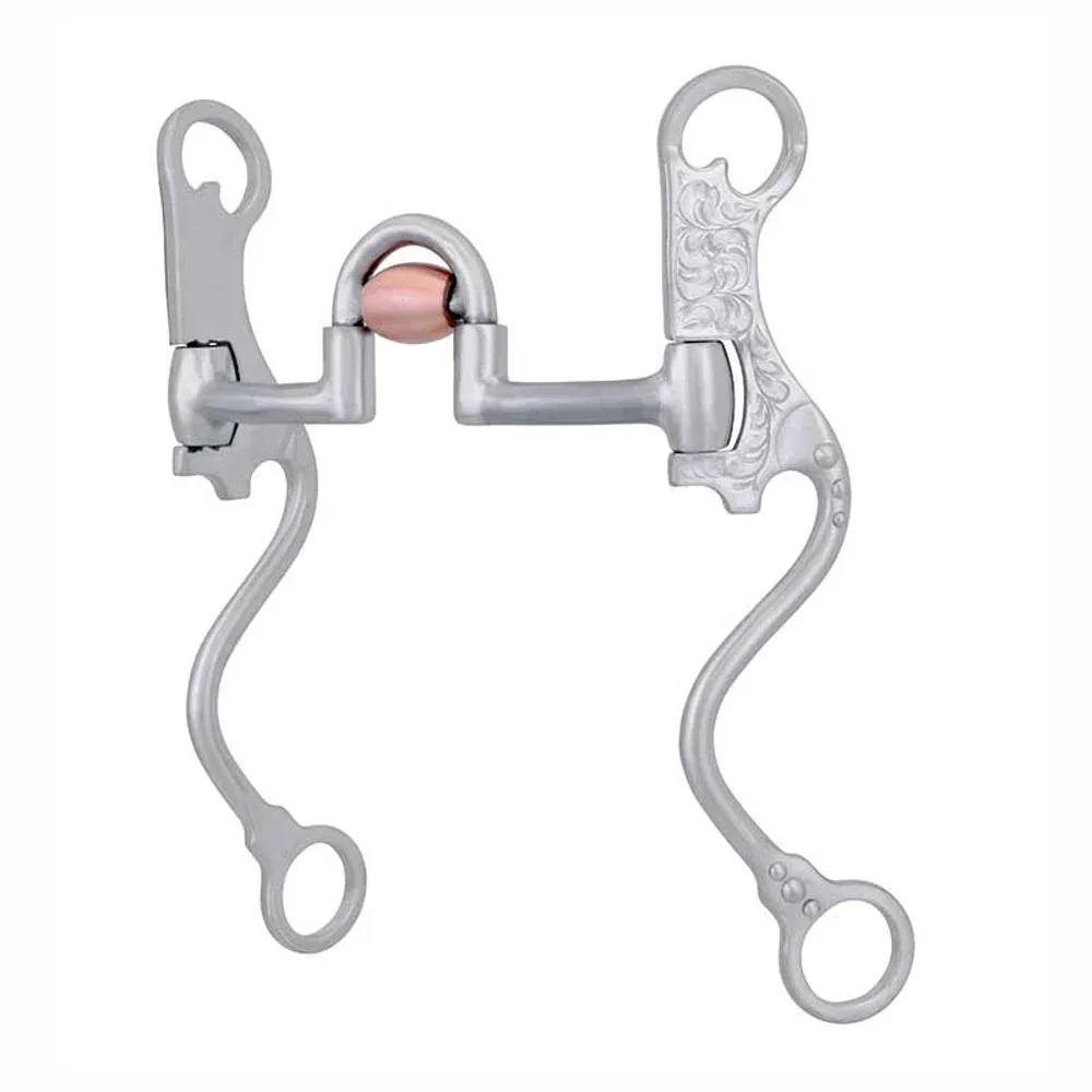 Cowboy Tack FG Copper Roller Correctional Port Shank Bit