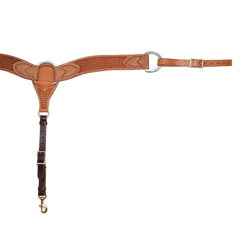 Cowboy Tack Golden Leather Spider Stamp 2-3/4in Breast Collar