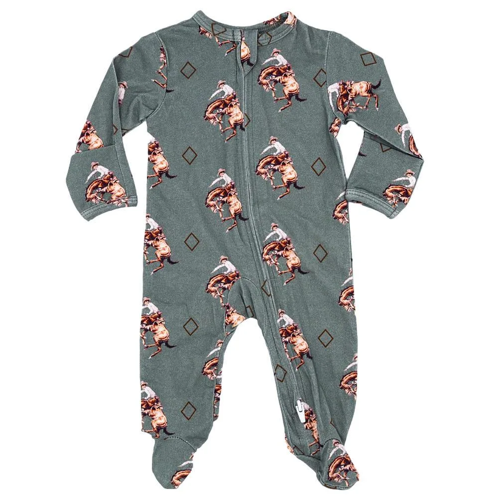 Cowkid Clothing Company Boy's Teal Bronc Jammies