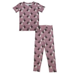 Cowkid Clothing Company Girl's Barrel Racer Short Sleeve PJ Set