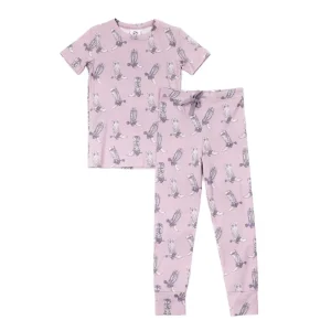 Cowkid Clothing Company Girls Dusty Rose Boots Pajama Set