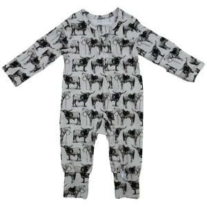 Cowkid Clothing Company Infant High Plains Folding Feet Onesie