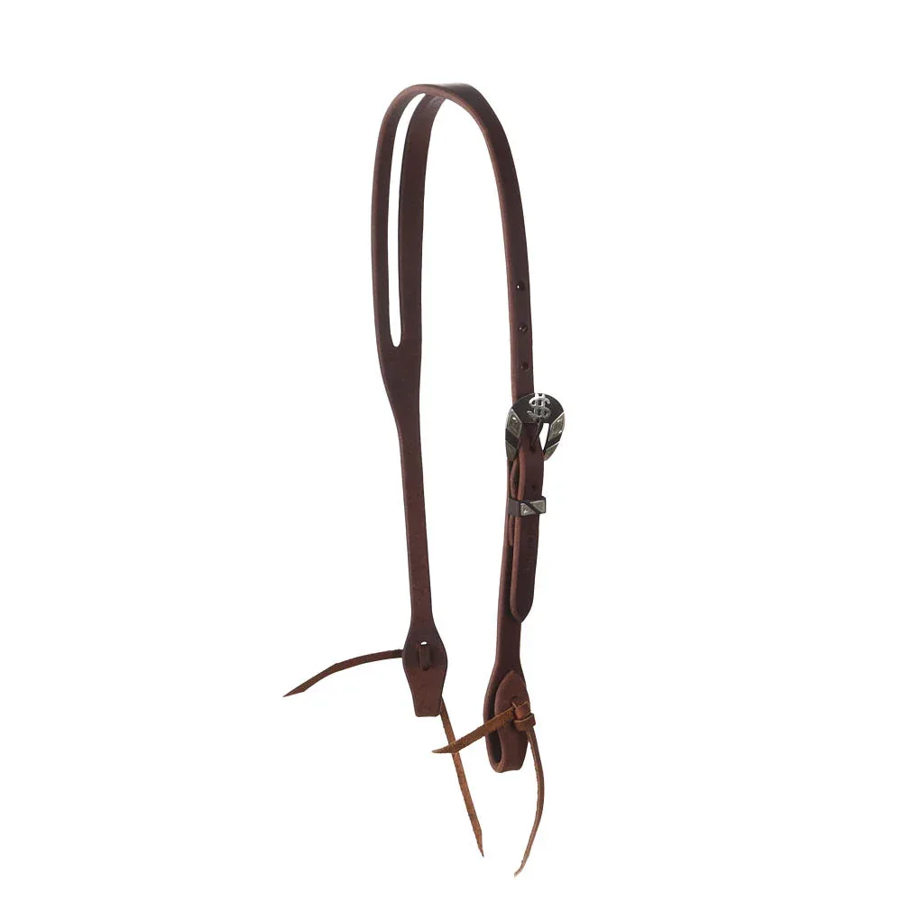 Cowperson Tack 5/8in Slot Ear Headstall with Cash Money Buckle