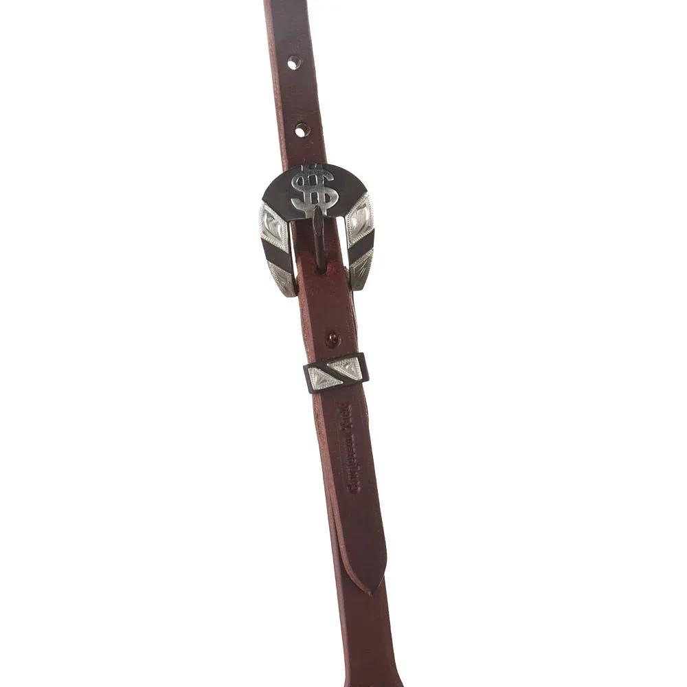 Cowperson Tack 5/8in Slot Ear Headstall with Cash Money Buckle - Image 2