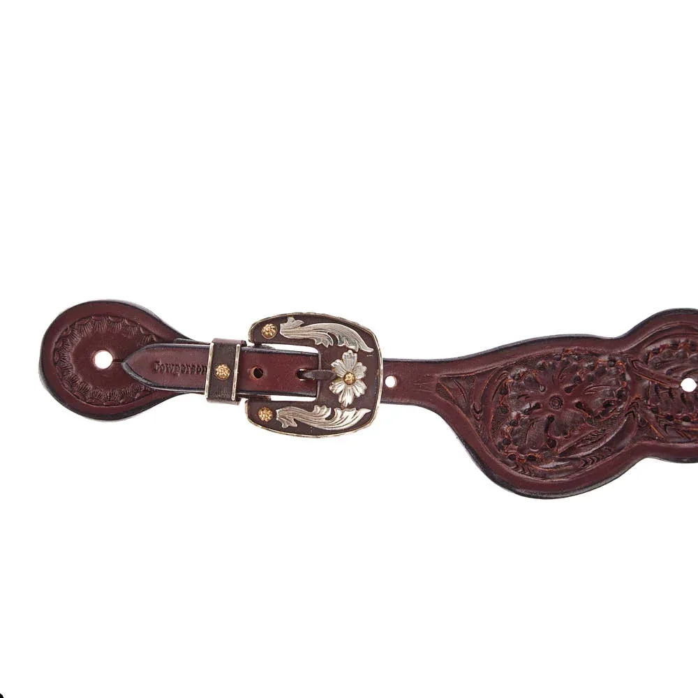 Cowperson Tack Ladies Dark Leather Spur Straps with B79 Buckle - Image 2