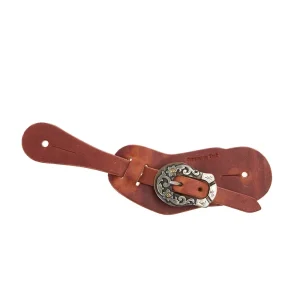 Cowperson Tack Ladies Floral Bar Buckle Spur Straps