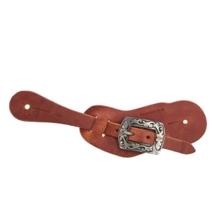 Cowperson Tack Ladies Square Floral Buckle Spur Straps