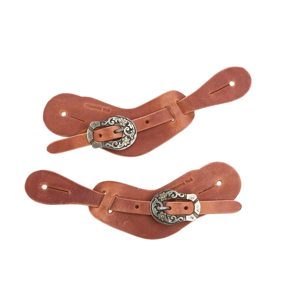 Cowperson Tack Men`s Floral Bar Buckle Spur Straps - Image 2
