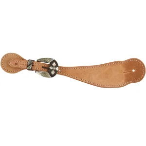 Cowperson Tack Men's Roughout Spur Straps with Card Suite Buckle
