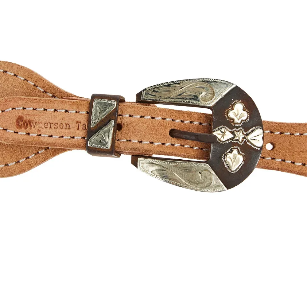 Cowperson Tack Men's Roughout Spur Straps with Card Suite Buckle - Image 2