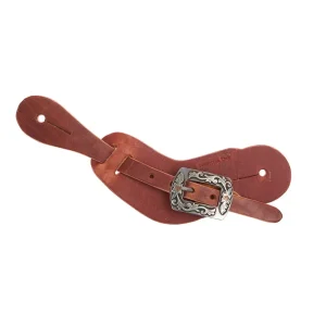 Cowperson Tack Men's Square Floral Buckle Spur Straps