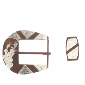 Cowperson Tack Prickly Pear Cactus 1.5in Buckle and Keeper