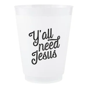 Creative Brands 16oz Reusable Frosted Need Jesus Cup