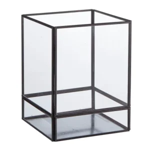 Creative Brands Iron and Glass Lantern