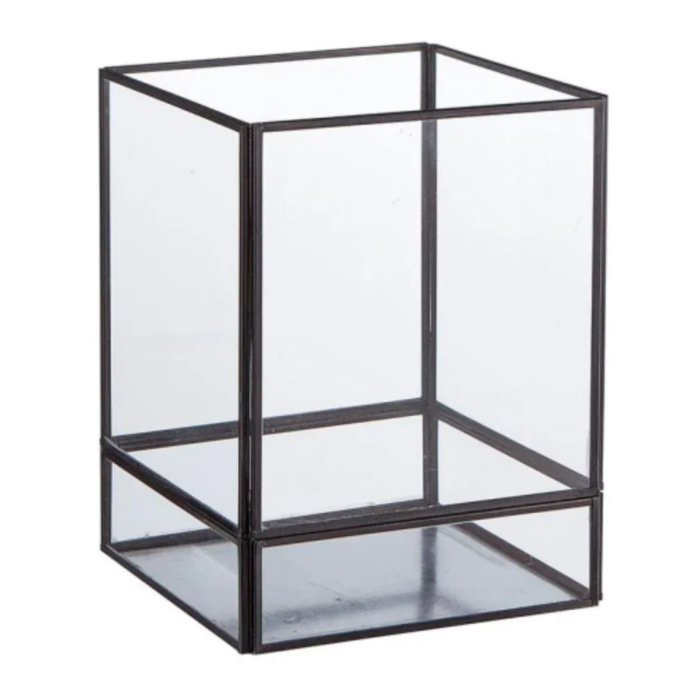 Creative Brands Iron and Glass Lantern