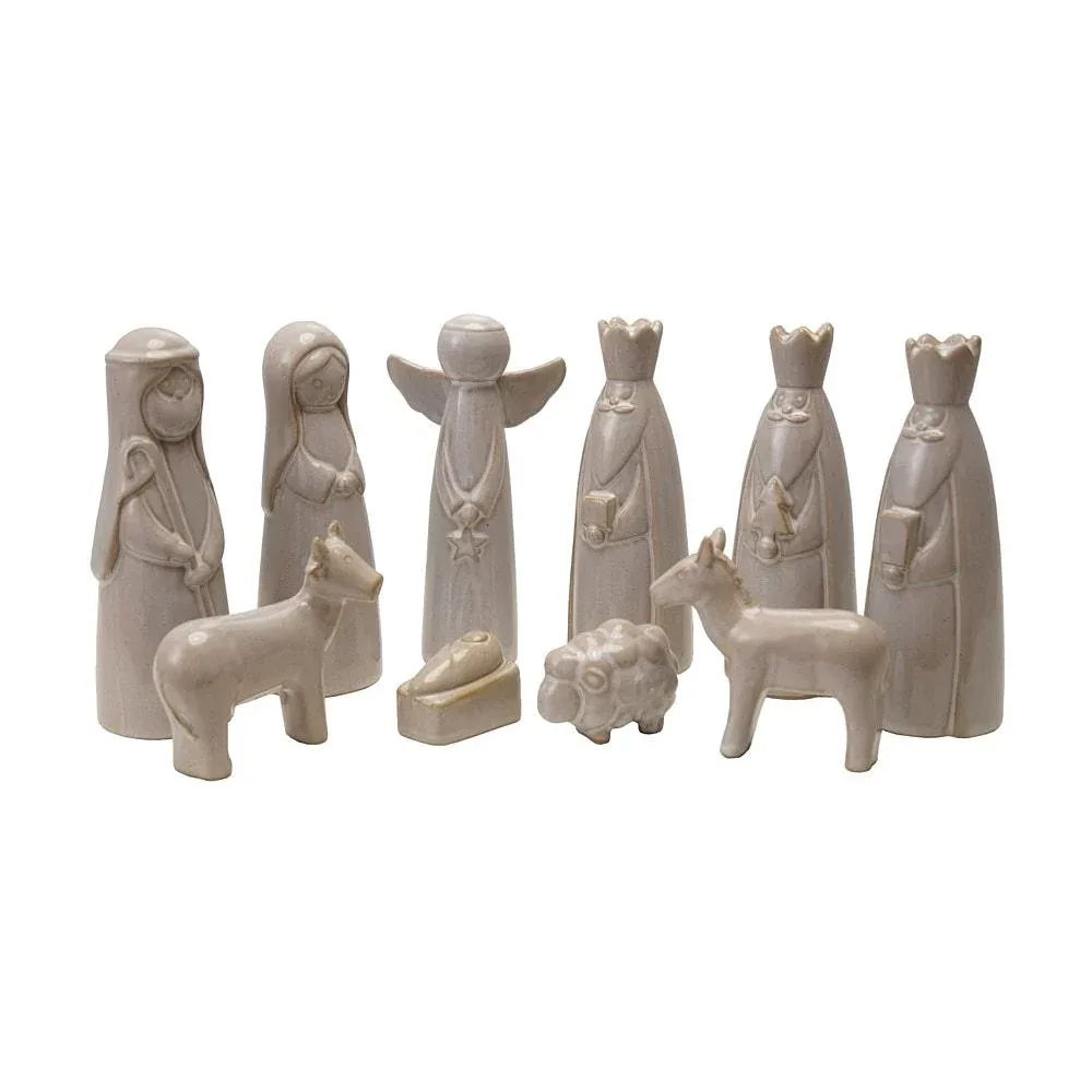 Creative Co-Op 9 Piece Nativity Scene