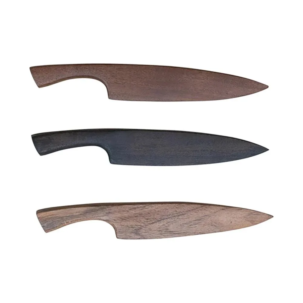 Creative Co-Op Assorted Acacia Wood Cheese Knife