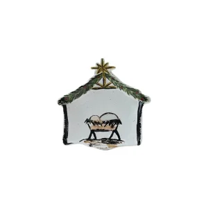 Creative Co-Op Baby Jesus Manger Dish