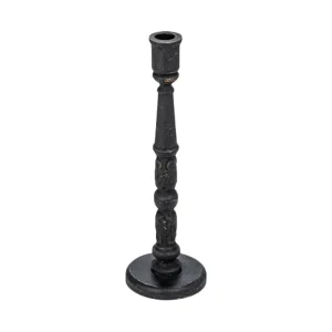 Creative Co-Op Black Nob Taper Candle Holder