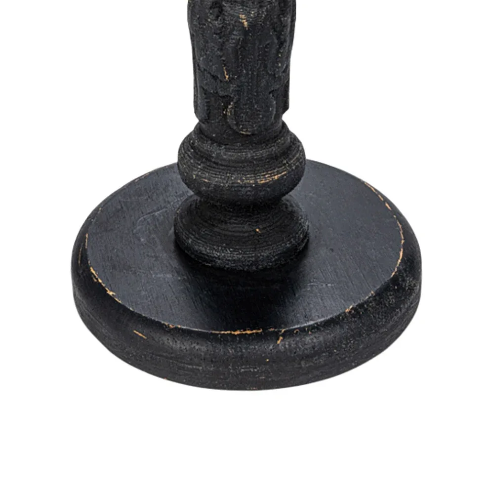 Creative Co-Op Black Nob Taper Candle Holder - Image 2
