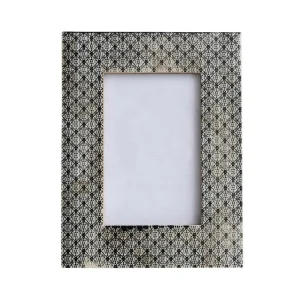 Creative Co-Op Charcoal Pattern Photo Frame