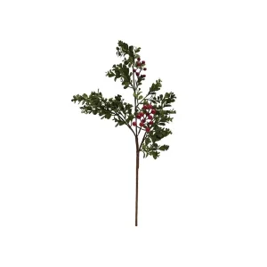 Creative Co-Op Faux Boxwood Stem with Red Berries