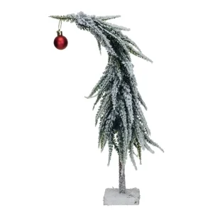 Creative Co-Op Faux Evergreen Tree with Red Ornament