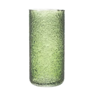 Creative Co-Op Green Seeded Glass Vase
