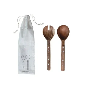 Creative Co-Op Mango Wood Salad Servers