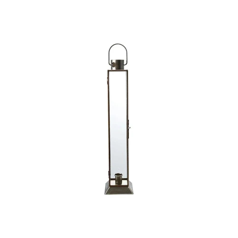 Creative Co-Op Metal & Glass Lantern Taper Holder