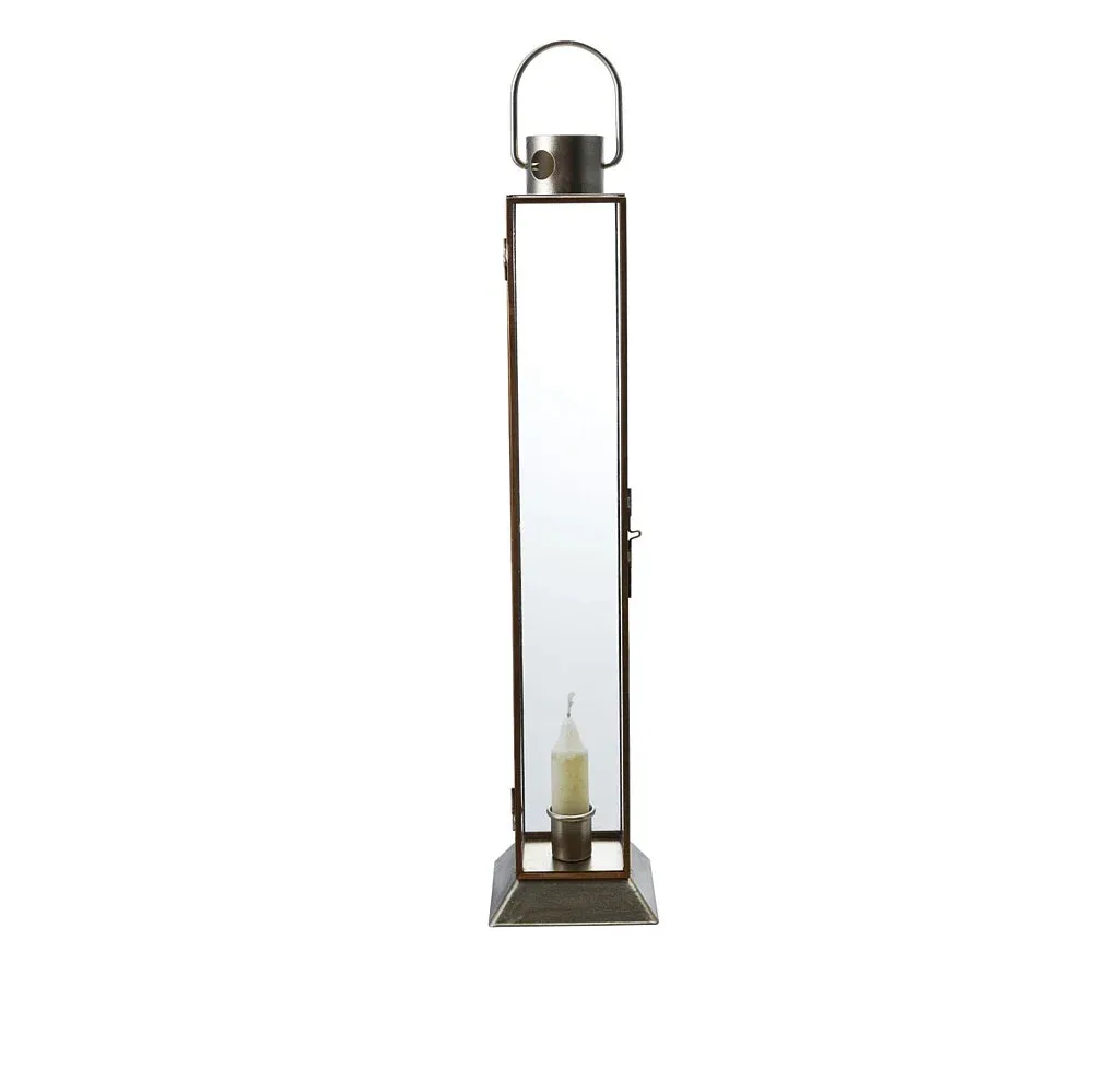 Creative Co-Op Metal & Glass Lantern Taper Holder - Image 2