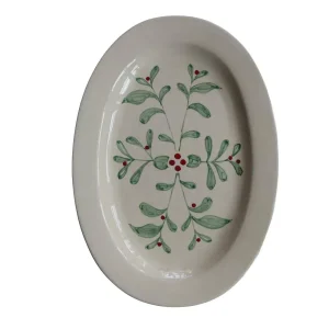 Creative Co-Op Mistletoe Platter