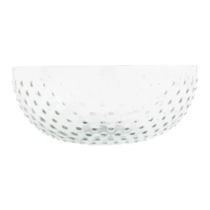 Creative Co-Op Recycled Glass Hobnail Low Bowl