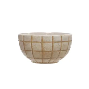 Creative Co-Op Round Stoneware Bowl with Reactive Glaze