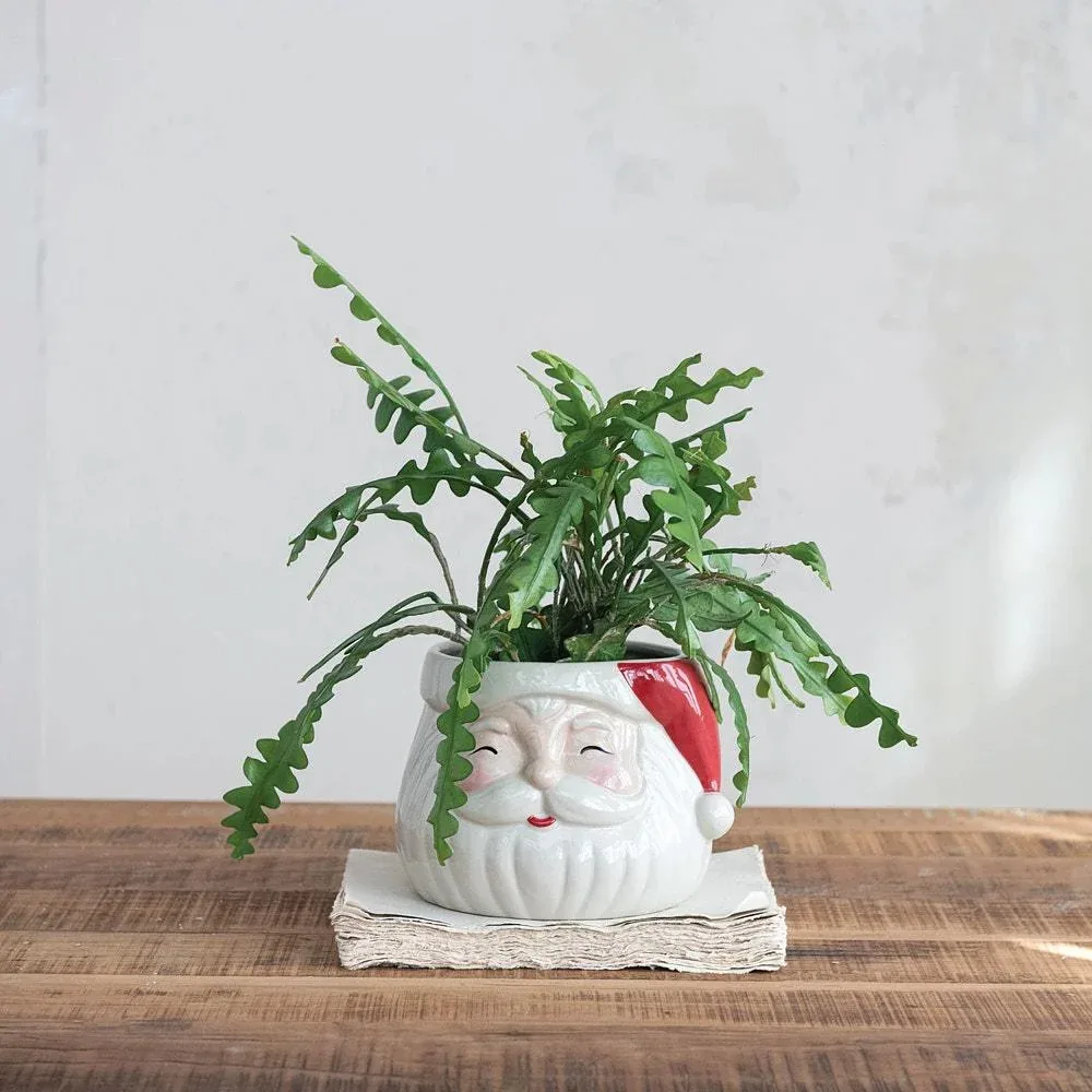 Creative Co-Op Santa Head Planter