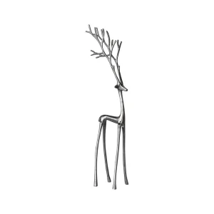 Creative Co-Op Silver Cast Aluminum Reindeer