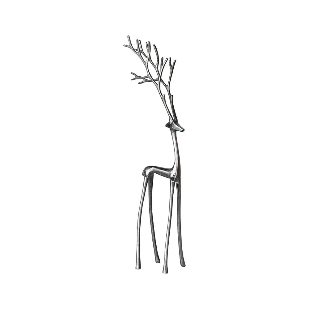 Creative Co-Op Silver Cast Aluminum Reindeer