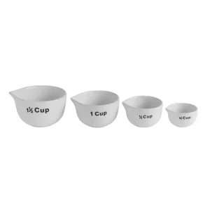 Creative Co-Op Stoneware Measuring Cup Set