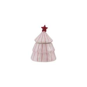 Creative Co-Op Striped Tree Shaped Canister