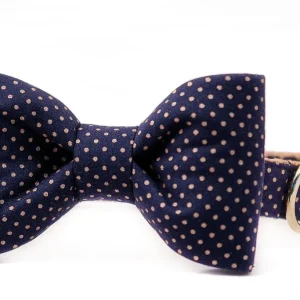 CREW LA LA | Navy & Gold Dot Bow Tie