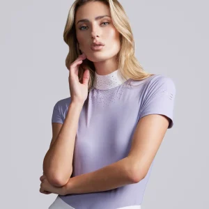 Cristalli Womens Short Sleeve Competition Shirt Heirloom Lilac