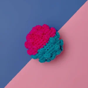 Crochet Ball Dog Toy in Fuchsia (FINAL SALE)