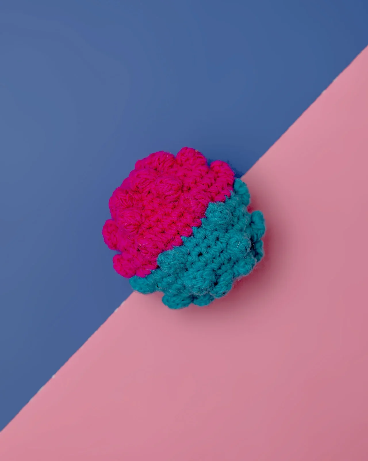 Crochet Ball Dog Toy in Fuchsia (FINAL SALE)