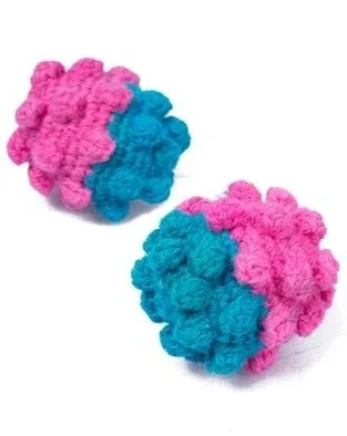 Crochet Ball Dog Toy in Fuchsia (FINAL SALE) - Image 2