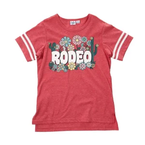 Cruel Denim Girl's Coral Floral Rodeo Tee Shirt