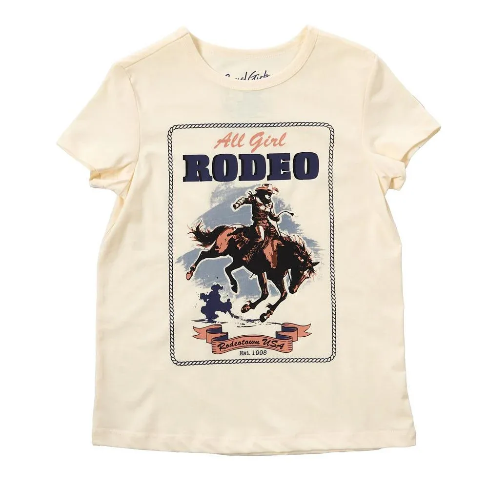 Cruel Denim Girl's Cream All Girl Rodeo Tee Shirt