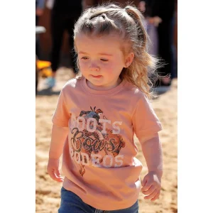 Cruel Denim Toddler Girls Boots Bows Rodeo Tee
