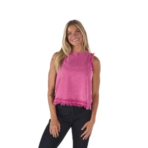 Cruel Denim Women's Pink Concho Tank