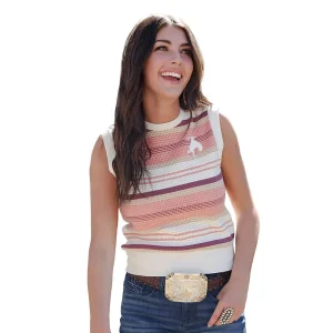 Cruel Denim Women's Striped Sleeveless Top